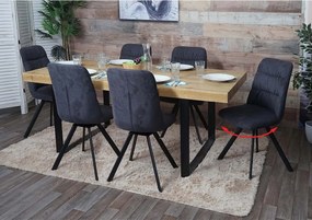 Krzesło do jadalni MCW-J69 (zestaw 6 sztuk),  antracyt