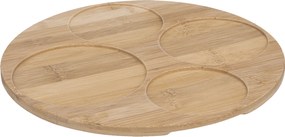 Zestaw do serwowania przekąsek, bambusowa podstawka, 5 elementów