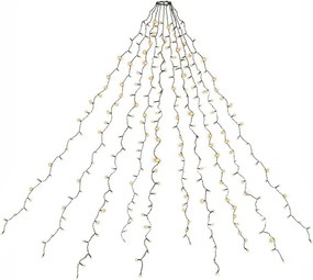 Łańcuch świetlny w kształcie stożka, 280 LED, ciepła biała