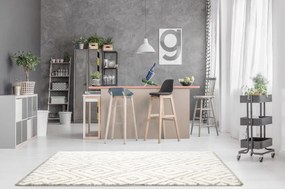 Dywan Shaggy Nano Light Microfibra biało-szary 120 cm x 160 cm