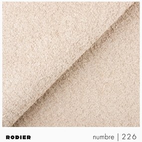 Beżowy rozkładany/ze schowkiem narożnik z materiału bouclé (lewostronny/w kształcie litery L) Rene – Rodier