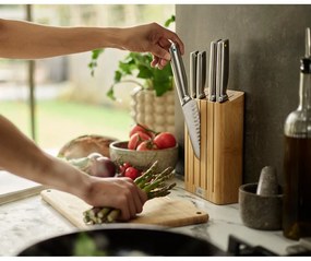 Zestaw noży ze stojakiem ze stali nierdzewnej 5 szt. Elevate Bamboo – Joseph Joseph