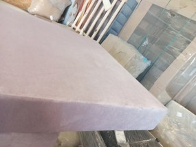 Promocja Różowa rozkładana sofa narożna ZENA, dwustronna druga jakość