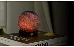 Lampa stołowa LED w ciemnym naturalnym kolorze ze szklanym kloszem (wysokość 9 cm) Galaxy Breeze – Gingko