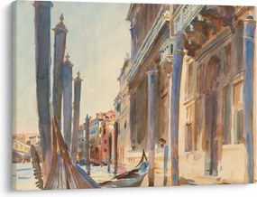 Obraz - John Singer Sargent, Gondola Moorings on the Grand Canal, reprodukcje (70x50 cm)