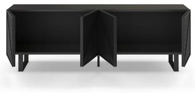 Czarna szafka pod TV 161x55x35 cm Peta – Marckeric