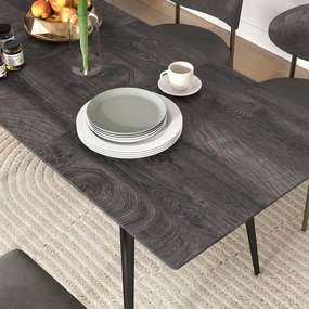 HOMCOM Rozkładany stół jadalny, rozsuwany stół dla 6-8 osób, stół kuchenny z solidnymi stalowymi nogami