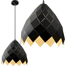 Lampa Sufitowa Wisząca Metalowa APP338-1CP Czarna