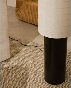 Biało-czarna lampa stojąca z tekstylnym kloszem (wysokość 142 cm) Dulan – Kave Home