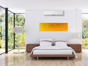 Abstrakcyjny żółty obraz (170x50 cm)