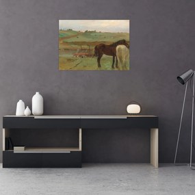 Obraz - Edgar Degas, Horses in a Meadow, reprodukcje (70x50 cm)