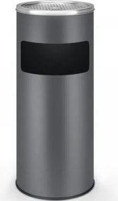 Stojący popielniczka z koszem 17L antracyt stal nierdzewna