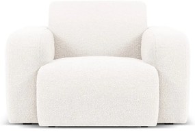 Biały fotel z materiału bouclé Molino – Micadoni Home