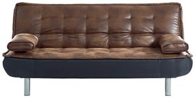 Kanapa MISHAN z postarzanej mikrofibry i ekoskóry