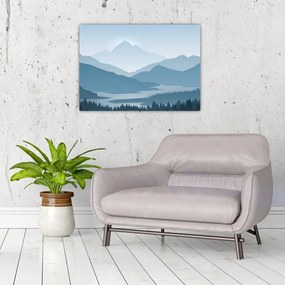 Obraz - Góry oczami grafika (70x50 cm)