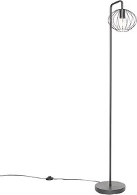 Industrialna lampa stojąca czarna 23 cm - Margarita