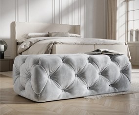 Puf Cosimo - welwet - jasnoszary