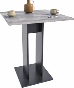 Stolik kwadratowy barowy beton + czarny R5-C58