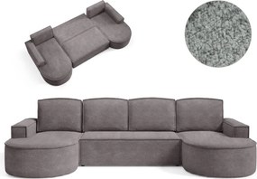 Narożnik MOLLY XL wolnostojący układ U z funkcją spania w tkaninie Abriamo 07 DomoHome