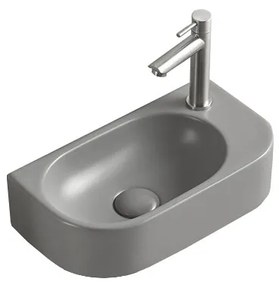 Mexen Viera umywalka nablatowa lewa 40 x 21 cm, szara jasna mat - 21274061L