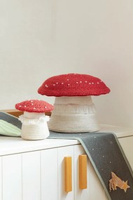 Czerwono-kremowy tekstylny dziecięcy kosz na zabawki ø 38x33 cm Big Mushroom – Lorena Canals