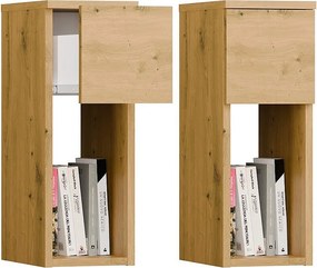 Szafka nocna GALAX 20/1S | Dąb Artisan | 20x30x55 cm | Nowoczesny stolik z szufladą