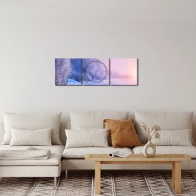 Obraz - Zamarznięta rzeka (z zegarem) (90x30 cm)