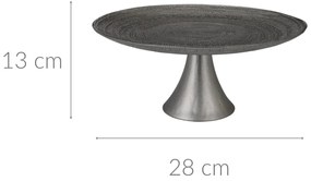 Patera na ciasto nowoczesna, szklana, Ø 28 cm