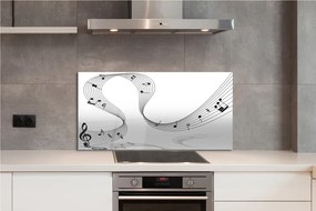 Szklany Panel Symbol Klucza Wiolinowego