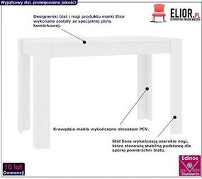 Biały nowoczesny stół – Dulesio