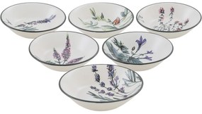 Zestaw 6 głębokich talerzy kamionkowych Herbal 18 cm