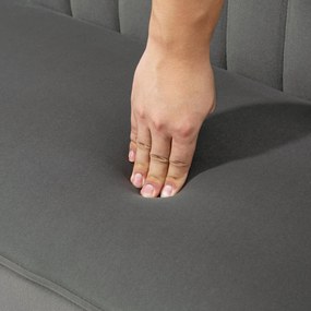 HOMCOM Sofa retro 2osobowa Wymiary 117 dł x 565 szer x 77 wys cm Kolor ciemnoszary | Aosom PL