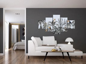 Obraz - Ilustrowana dżungla (125x70 cm)