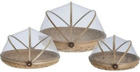 Zestaw 3 tac do serwowania z pokrywą Bamboo