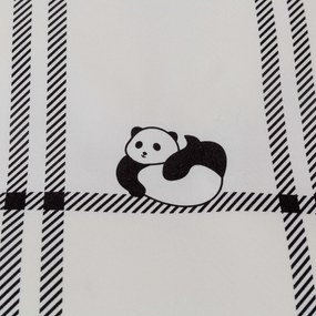 PrzytulneMieszkanie.pl PrzytulneMieszkanie.pl Flanelowa pościel z mikrofibry CUTE PANDA biała Rozmiar pościeli: 70 x 90 cm | 140 x 200 cm