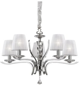 Ideal Lux - Żyrandol na łańcuchu PEGASO 5xE14/28W/230V śr. 72 cm chrom błyszczący