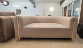 Sofa Beżowa, tapicerowana tkaniną 180/90/75 cm BOWEN