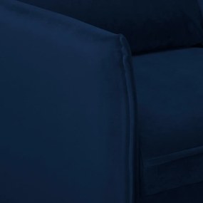 Ciemnoniebieska aksamitna sofa 138 cm Juli – Ropez