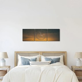 Obraz gwiaździstego nieba (z zegarem) (90x30 cm)