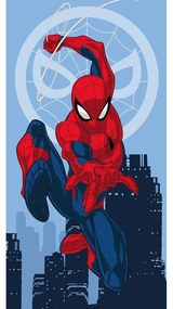 Czerwony/niebieski bawełniany ręcznik dziecięcy 70x140 cm Spider-man "Jump" – Jerry Fabrics