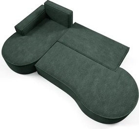 Narożnik MOLLY Lewostronny z funkcją spania, wolnostojący tkanina ABRIAMO 09 Zielony