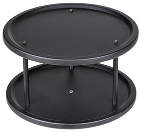 Organizer do kuchni na blat LAZY SUSAN, dwupoziomowy, metalowy, 26,5 x 15,5 x 26,5 cm, WENKO