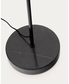Czarna lampa stojąca z metalowym kloszem (wysokość 153 cm) Sayra – Kave Home