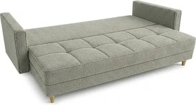 Sofa z Funkcją Spania LONAR Szara Boucle Japandi