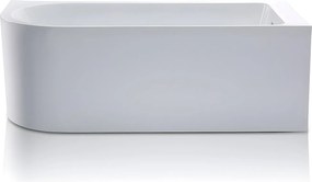 Narożna wanna - 240L - 170 x 75 x 58cm - Biały - Narożnik prawostronny - ANIKA