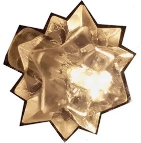 Świąteczny świetlny łańcuch - śnieżne gwiazdki, ciepła biel