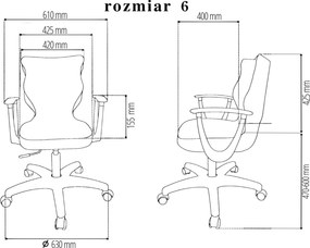 Krzesło biurowe dla nauczyciela Norm rozmiar 6-7 podstawa czarna