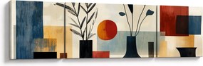 Obraz - Kubistyczne wazony (170x50 cm)