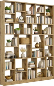 Duży regał biblioteczka na ścianę dąb artisan M5-W48