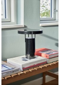 Czarna lampa stołowa LED ze ściemniaczem i metalowym kloszem (wysokość 28 cm) BringMe – Hübsch